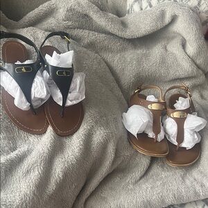 Stylish Black and Brown Sandals